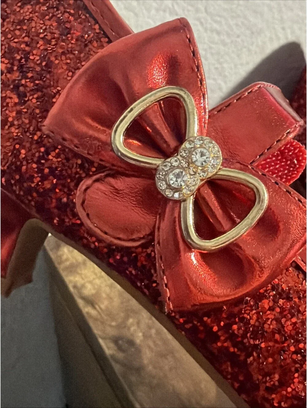 Wizard of Oz Dorothy Fancy Red Ruby Slippers Shoes Heels 5 Girl Kids 5Y Costume